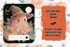 Glitter Ghost Money Card Printable, Kids Money Card Print Product Image 2