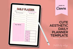Cute Aesthetic Daily Planner Template | Editable Printable Product Image 2