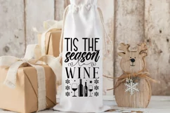 Tis the season to wine SVG, Christmas SVG Product Image 2