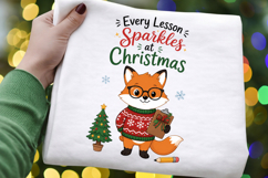 Fox Teacher Christmas PNG,Every Lesson Sparkles At Christmas Product Image 2