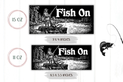 Fish On Mug Wrap, Fishing Mug PNG, Fisherman Sublimation Product Image 2