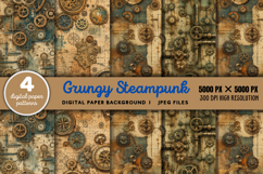 Grungy Steampunk Background JPG Product Image 1