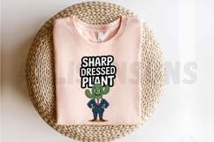 Cartoon Cactus Character Wearing Business Suit Illustration Product Image 2