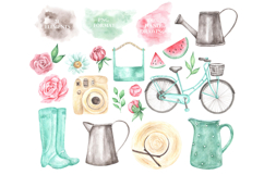 Summer time watercolor set. Country Product Image 2