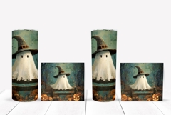 Art Halloween Tumbler, Cute Ghost Tumbler Sublimation Product Image 2