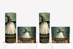 Art Halloween Tumbler, Cute Ghost Tumbler Sublimation Product Image 2