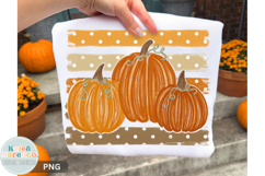 Pumpkin PNG | Preppy Chalk Fall PNG | Fall Coquette PNG Product Image 1