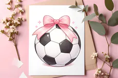 Pink Coquette Soccer PNG: Game Day Bow Shirt Design Product Image 12