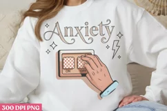 anxiety PNG, Anxiety Sublimation PNG Product Image 1