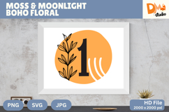 Moss &amp; Moonlight Boho Floral Monogram Product Image 1