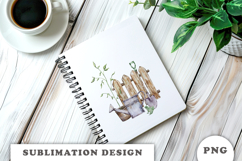 Watercolor Garden sublimation PNG Product Image 2