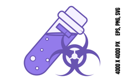 Purple Biohazard Sample Icon Product Image 1