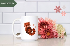 Red Panda Illustration, Red Panda PNG, Baby Animals Print Product Image 2
