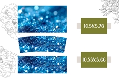 Light Blue Tumbler Design, Glitter 40 Oz Tumbler Wrap Product Image 2