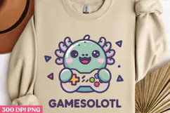 Gamesolotl PNG, Axolotl Sublimation PNG Product Image 2