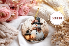Cartoon Christmas Ornament, Snowman Ornament PNG Product Image 2