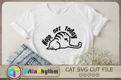 Nope not today Svg, Cat Svg, Black Cat Svg, Cute Cat Svg Product Image 2