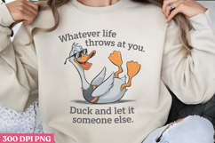 Whatever Life Throws PNG, Funny Animal Sublimation PNG Product Image 1