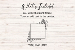Hand Drawn Wedding Frame SVG With Corner Leaves Product Image 2