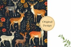 Deer Pillow Case Design, Cute Pillow Design, Animal Print Product Image 2