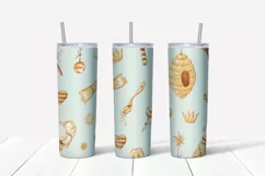 Nice gnomes and sunflowers Skinny tumbler wrap design Product Image 2