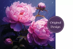 Peony Flowers Tumbler Sublimation, Peony Sublimation Design Product Image 2