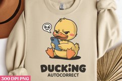 Ducking autocorrect PNG, Funny Duck Sublimation PNG Product Image 2