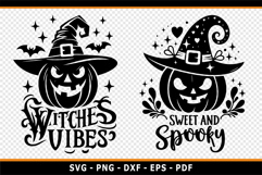 Funny Halloween Pumpkin Faces SVG, Scary Pumpkin Face SVG Product Image 2