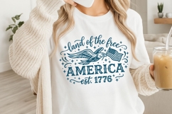 Land Of The Free USA 1776 Svg, 4th Of July Svg, Eagle Svg. Product Image 3
