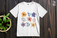 Poppy Daisy Floral Watercolor Clipart Sublimation PNG Product Image 2