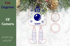 Elf cam svg, Christmas ornament Laser engraving Product Image 2