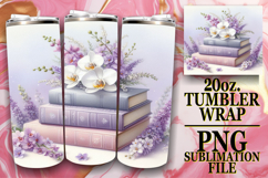 PRESENT OF LIGHT 20oz TUMBLER WRAP, Book and flower Product Image 1