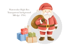 Watercolor Cute Characters Christmas Clipart Product Image 6