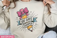 100 Days Sharper PNG, 100 Days Of School Sublimation PNG Product Image 1