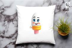 Cute Ice Cream Characters Clipart Sublimation PNG Product Image 2