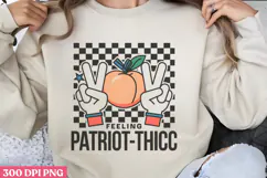 Feeling Patriot thicc PNG, 4th Of July Sublimation PNG Product Image 3