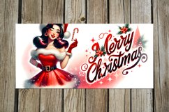 Christmas Pin up Girl | 4 vintage Sublimation Mug design PL Product Image 2