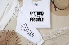 Anything is possible Sleeve SVG PNG, believe in yourself SVG Product Image 2