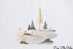 Cute Pink Christmas Watercolor Clipart PNG Product Image 3
