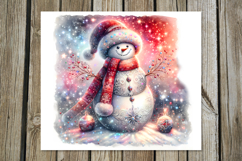 Cute Xmas snowman | vintage Skinny tumbler sublimation Product Image 2