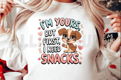 Cute Cartoon Puppy Demands Snacks Valentines Day Pet Love Product Image 2