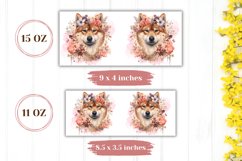 Shiba Inu Dog Mug Wrap Sublimation, Dog Coffee Cup Design Product Image 2