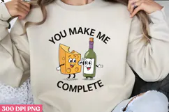 You Make Me Complete PNG, Valentine Sublimation PNG Product Image 1