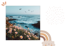 Nature Pillow, Sea Pillow Sublimation, Floral Pillow Design Product Image 2