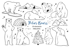 Polar Arctic Bear Clipart PNG SVG Product Image 1