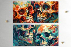 Halloween paint Skull | Sublimation Mug design bundle, JPG Product Image 2