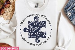 What Makes You Different PNG, Autism Sublimation PNG Product Image 3
