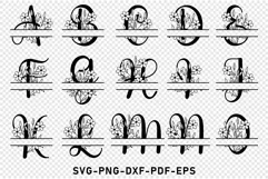 Monogram Split Alphabet Letters Font SVG DXF Laser Cut File Product Image 2