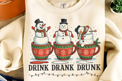 Drink Drank Drunk Christmas Wine PNG, Merry Christmas PNG Product Image 2
