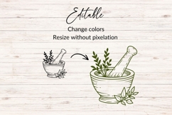 Hand Drawn Mortar And Pestle SVG - Halloween SVG Product Image 2